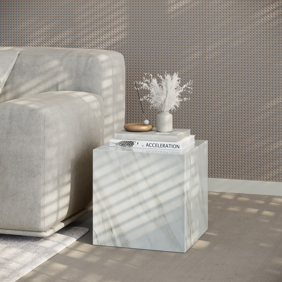 Table basse carré marbre d'ingénierie blanc