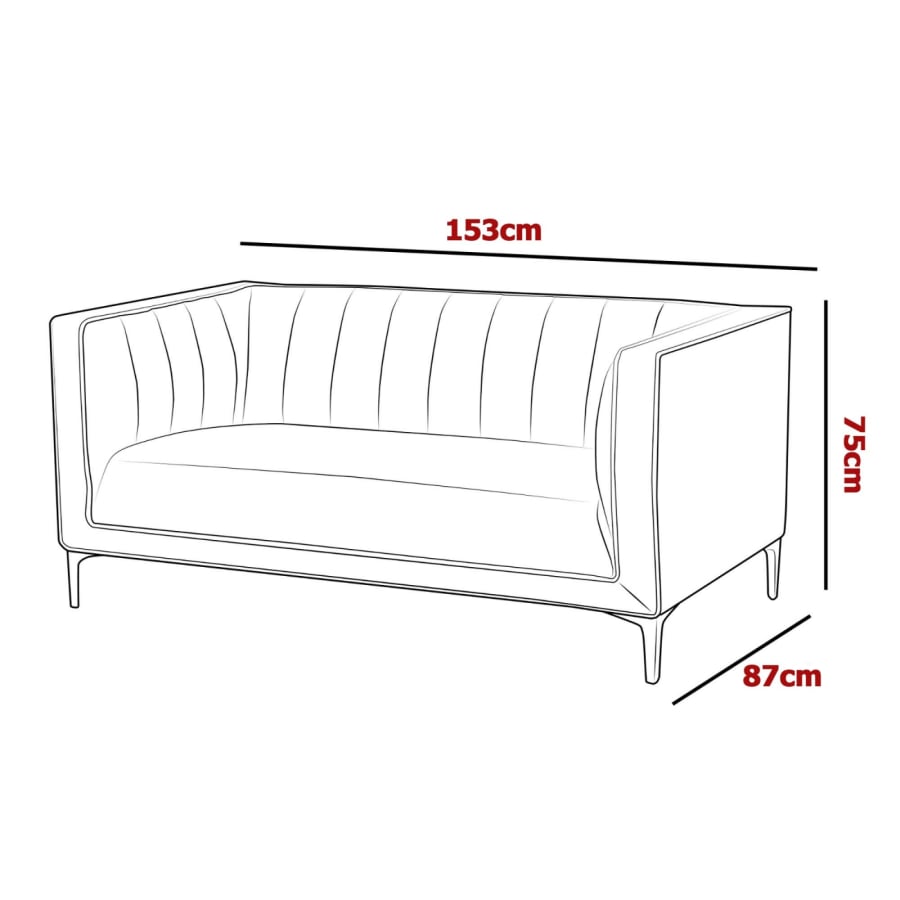 Canap&eacute; en velours de couleur vert 2 places