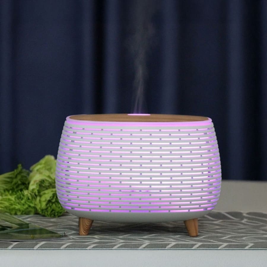 Diffuseur d'huiles essentielles &agrave; LED blanc