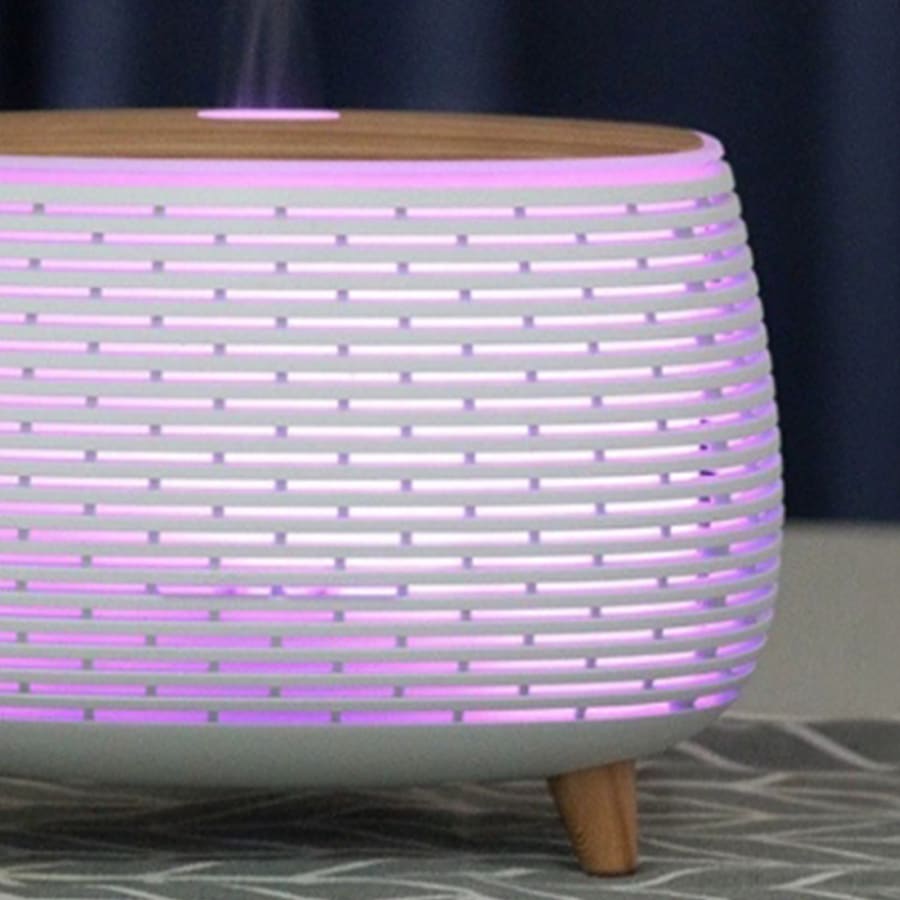 Diffuseur d'huiles essentielles &agrave; LED blanc
