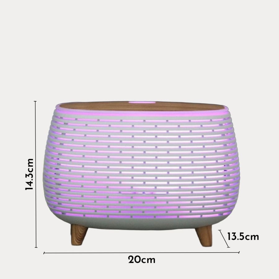 Diffuseur d'huiles essentielles &agrave; LED blanc