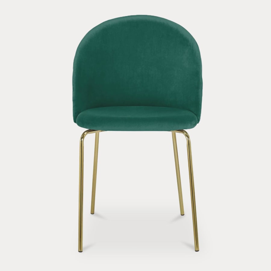 Lot de 2 chaises en velours vert