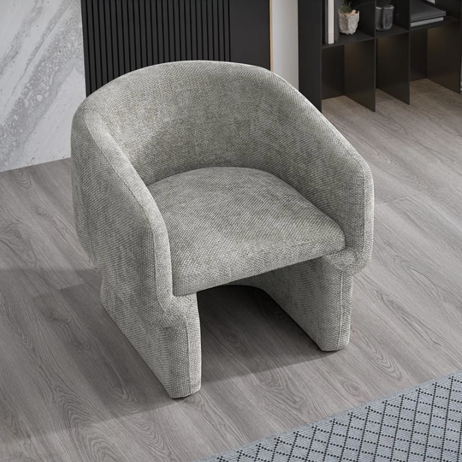 Fauteuil cabriolet en tissu taupe