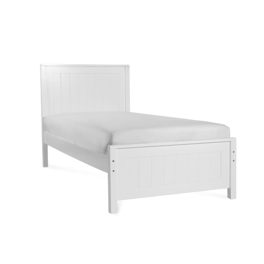 Lit 1 place en bois blanc 90x190 cm