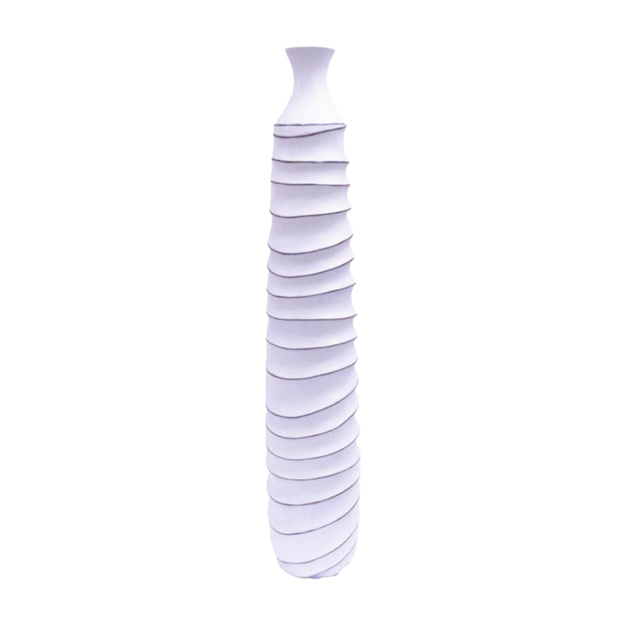 Grand vase en r&eacute;sine blanc H93 cm