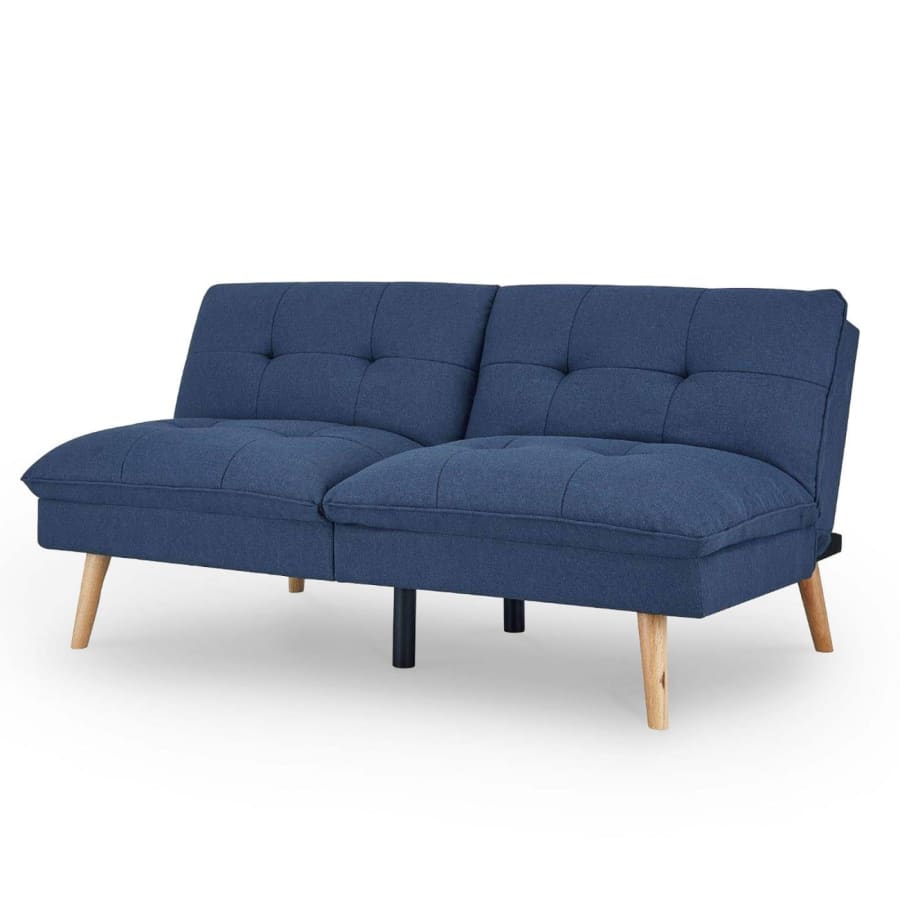 Canap&eacute; clic clac design en tissu bleu