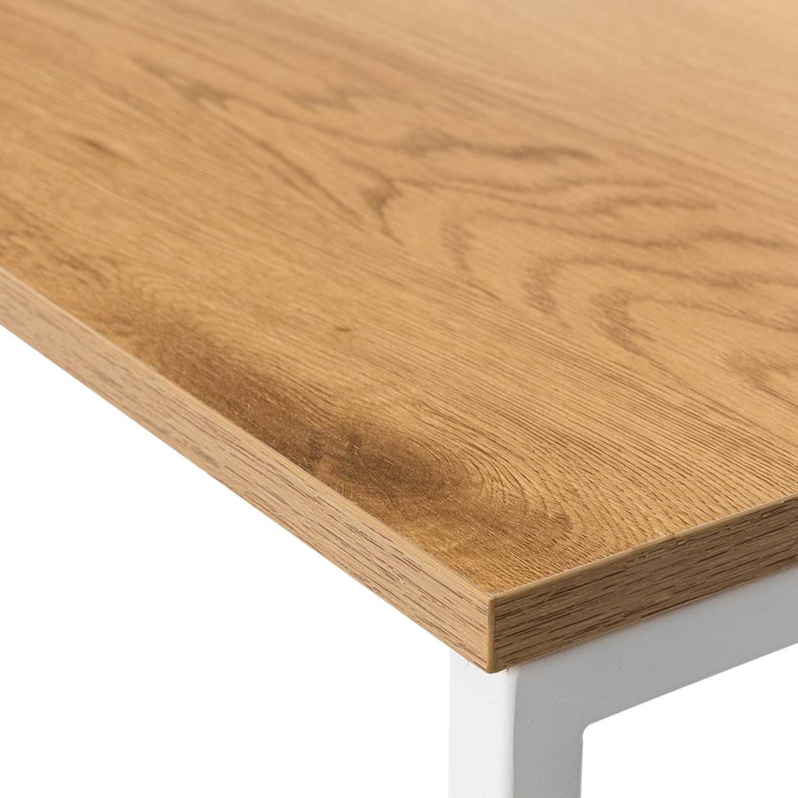 Bureau scandinave avec tiroirs en bois et m&eacute;tal