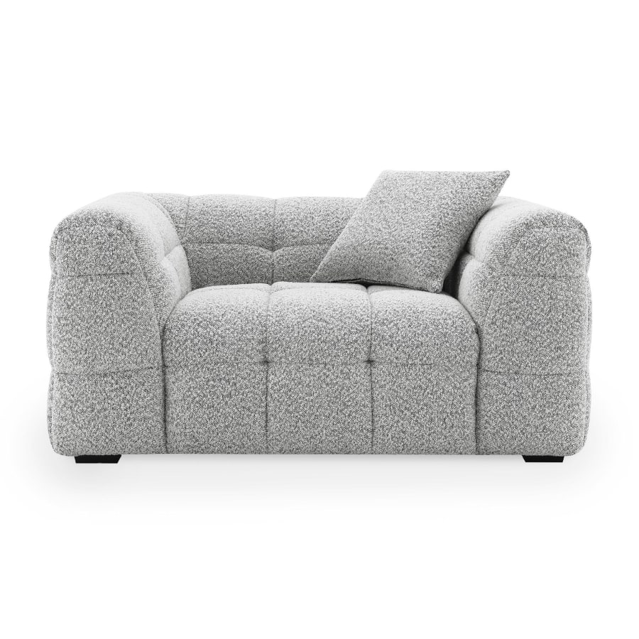 Fauteuil effet peau de mouton gris