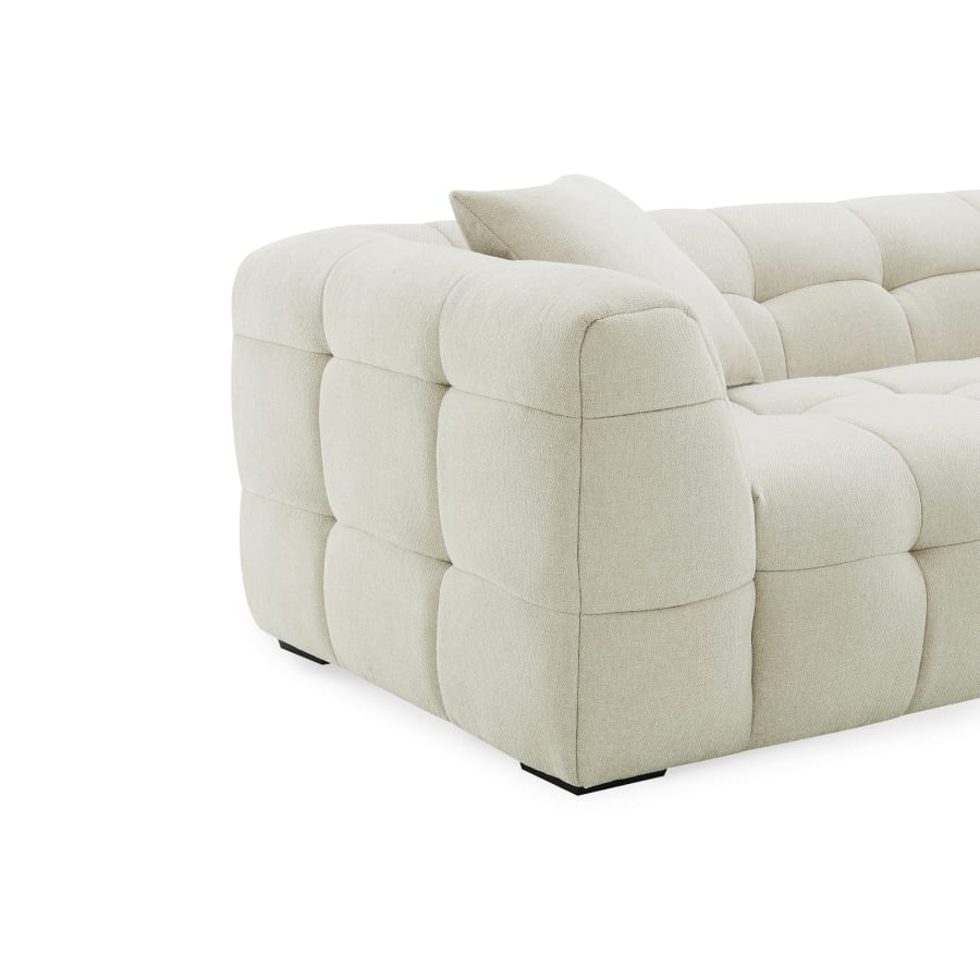 Fauteuil en tissu beige