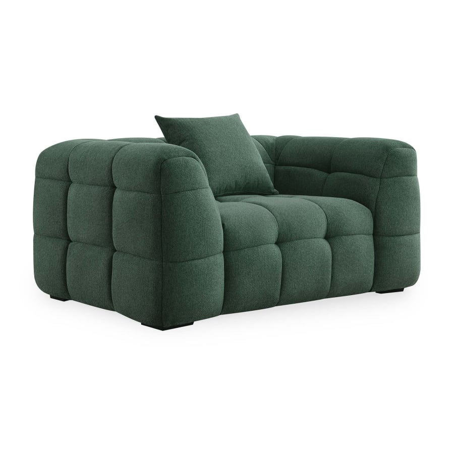 Fauteuil en tissu vert