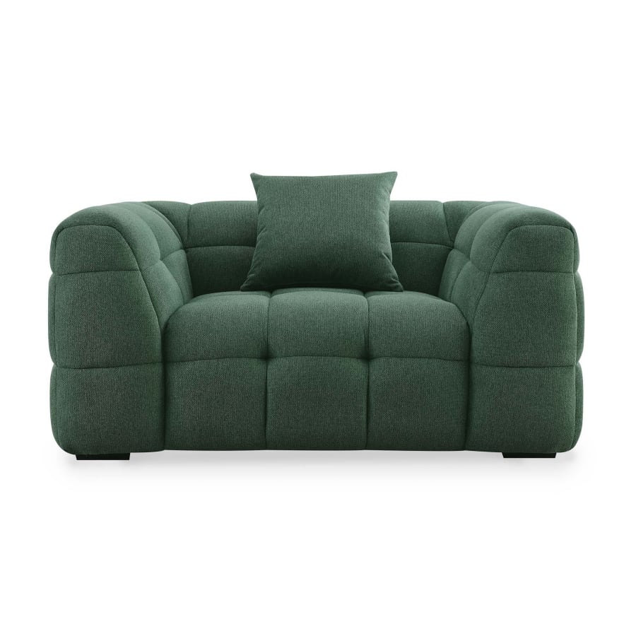 Fauteuil en tissu vert