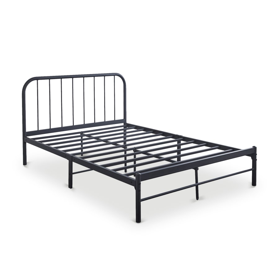 Lit double m&eacute;tal noir 140x190 cm