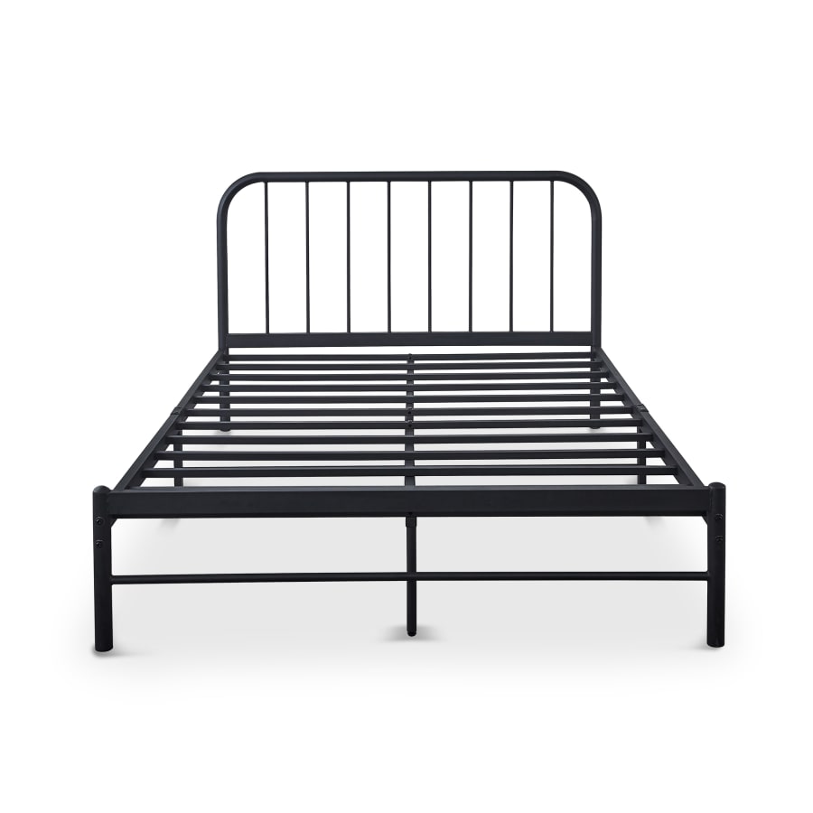 Lit double m&eacute;tal noir 140x190 cm