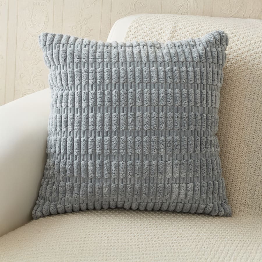 Coussin carré en tissu gris 43x43 cm