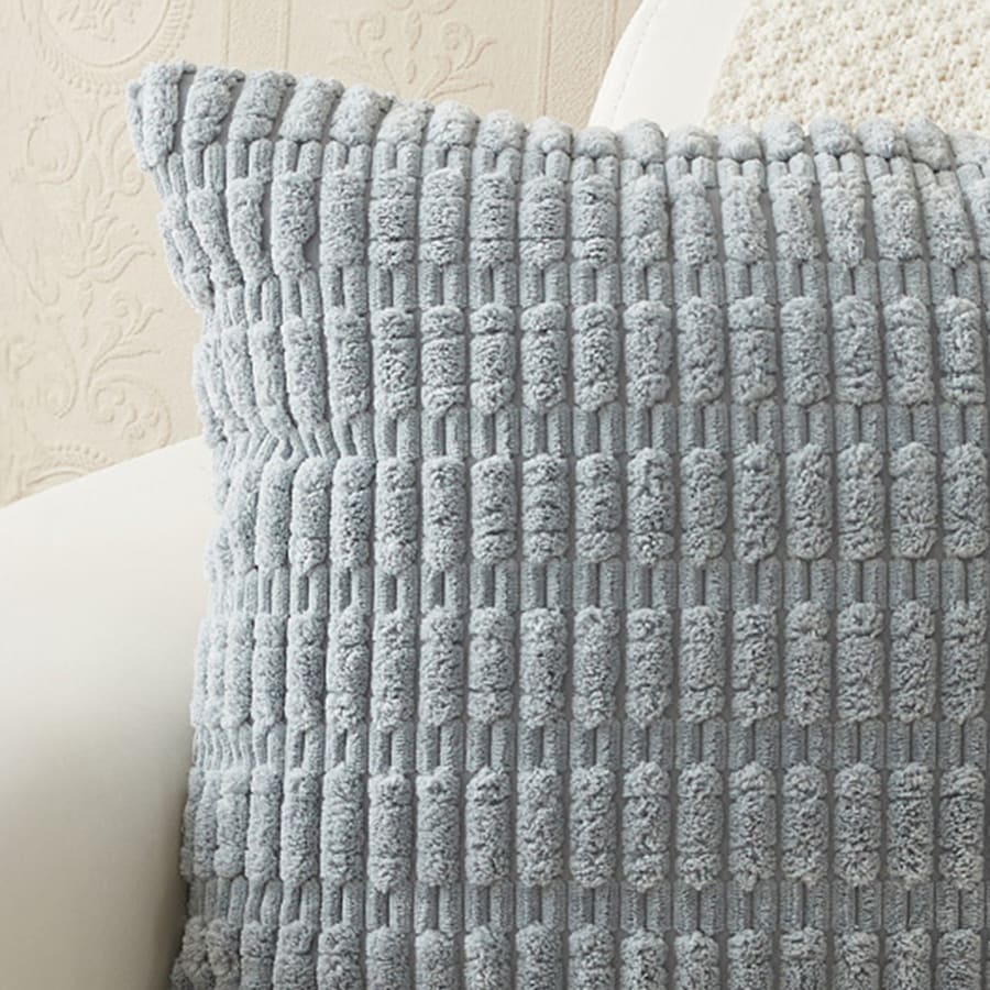 Coussin carré en tissu gris 43x43 cm