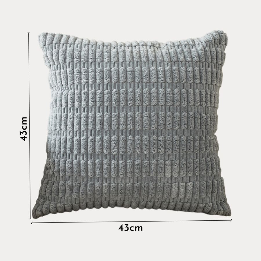 Coussin carré en tissu gris 43x43 cm