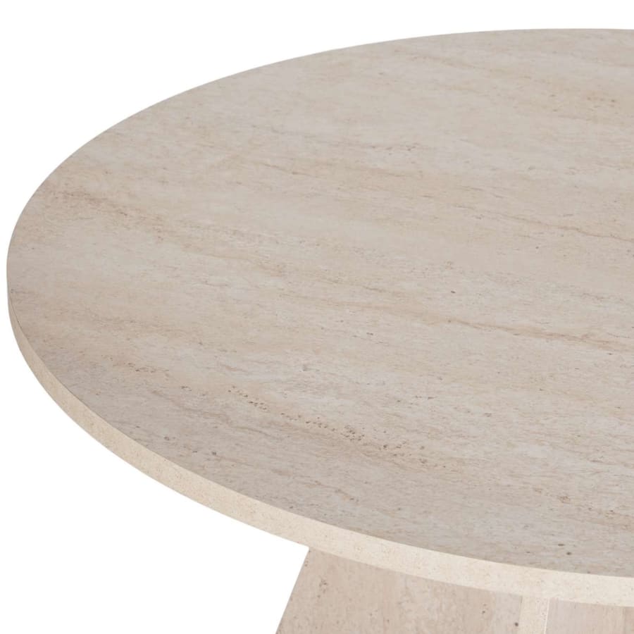 Table &agrave; manger ronde beige D120 cm