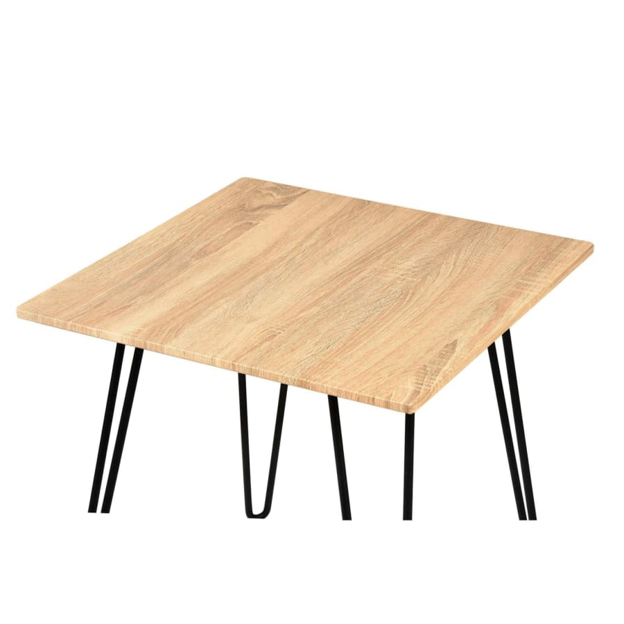 Table d'appoint rétro en noir et bois