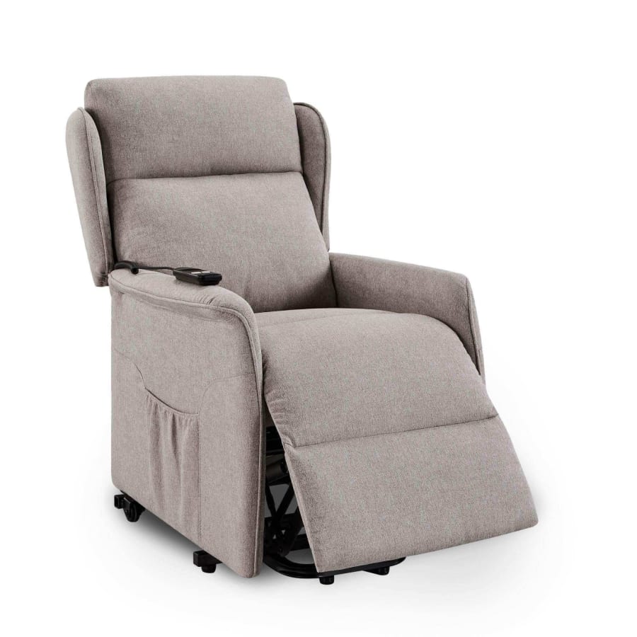 Fauteuil releveur relax  à commande électrique en tissu beige