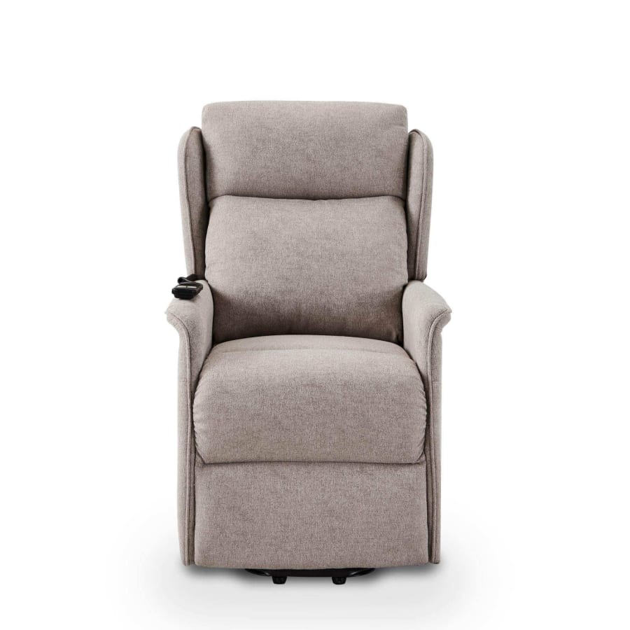 Fauteuil releveur relax  &agrave; commande &eacute;lectrique en tissu beige