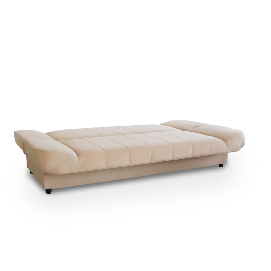 Banquette clic clac convertible en tissu beige