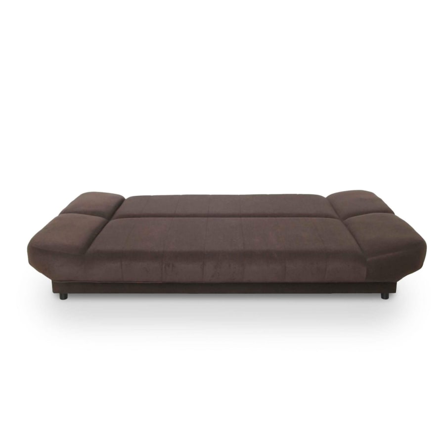 Banquette clic clac convertible en tissu marron