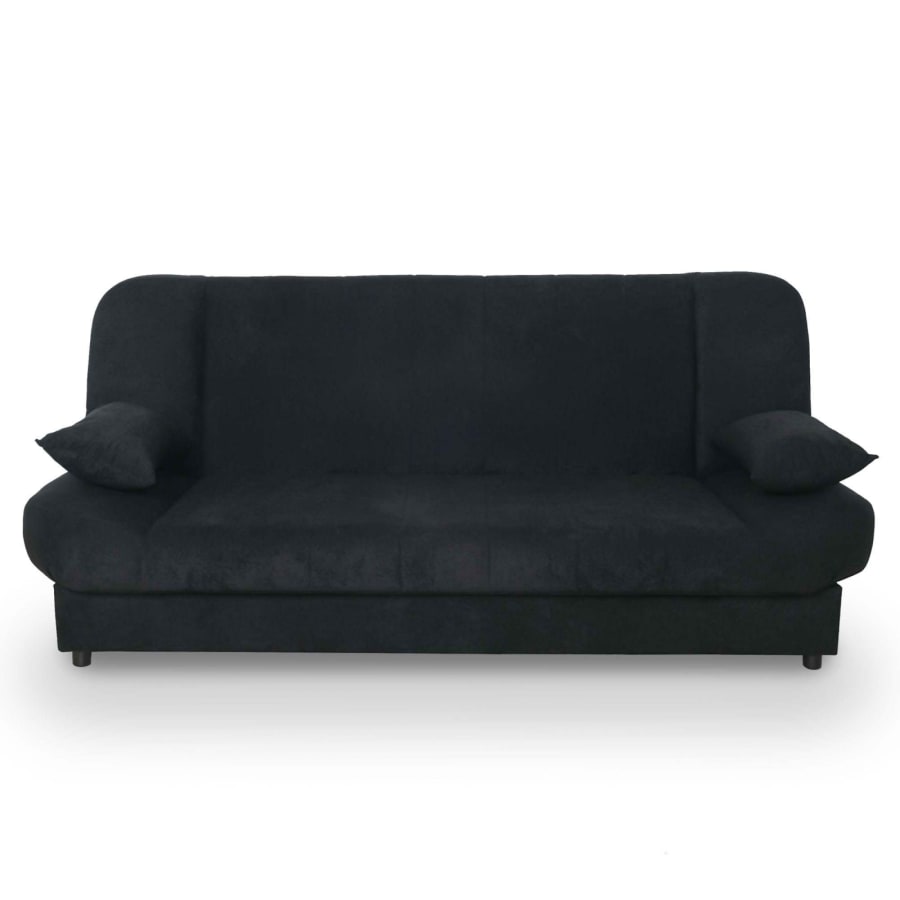 Banquette clic clac convertible en tissu noir