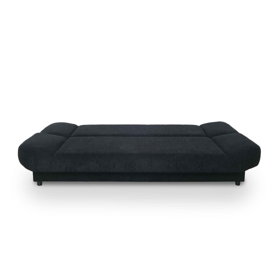 Banquette clic clac convertible en tissu noir