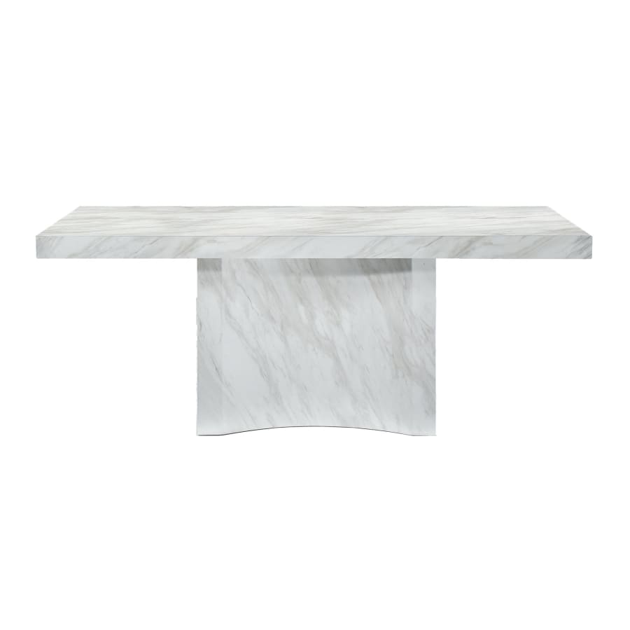 Table &agrave; manger marbre d'ing&eacute;nierie blanc