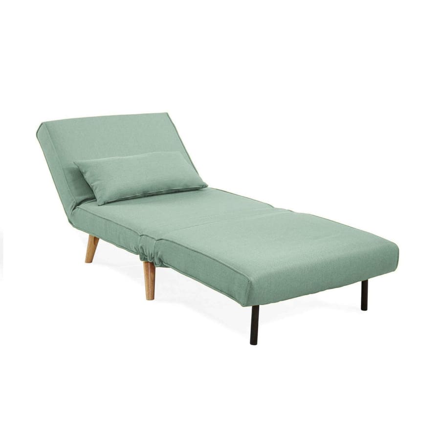 Fauteuil convertible en tissu vert d'eau