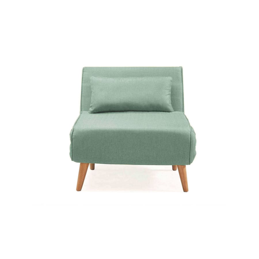 Fauteuil convertible en tissu vert d'eau