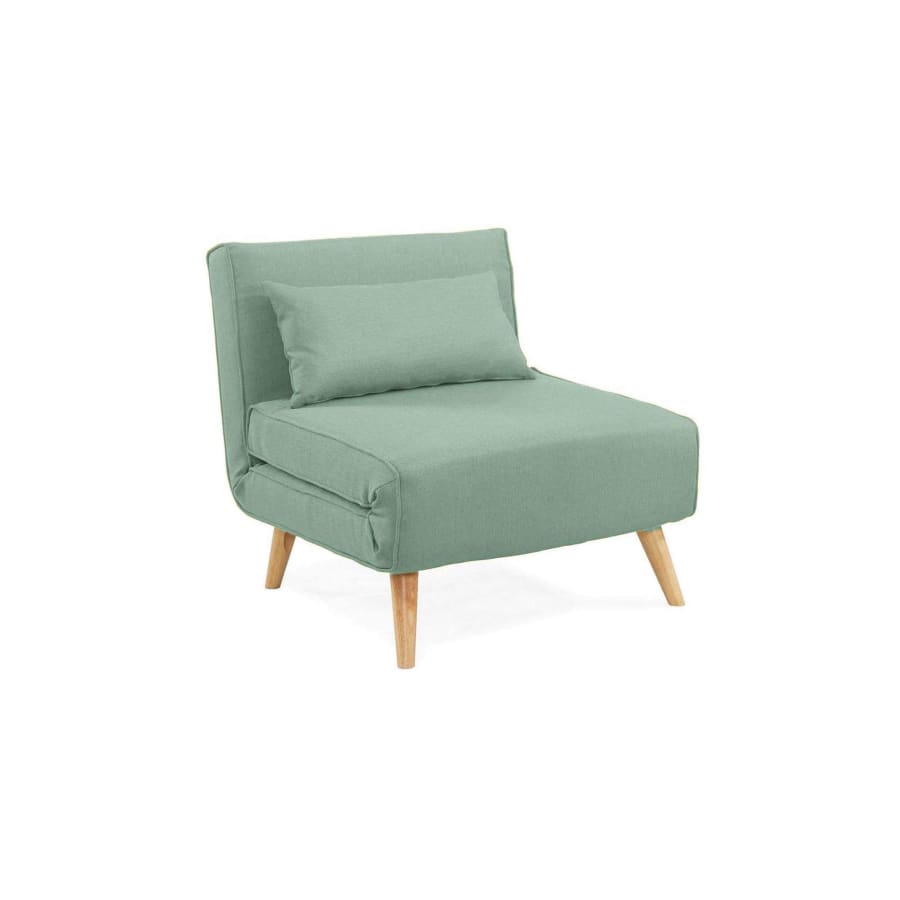 Fauteuil convertible en tissu vert d'eau