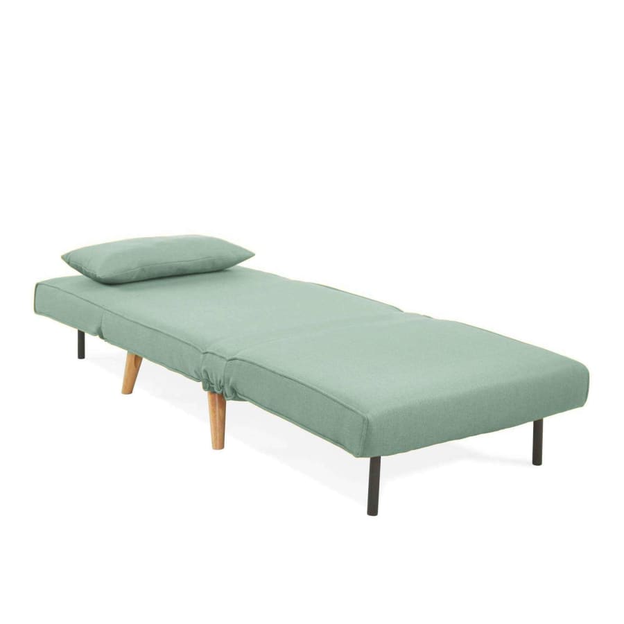 Fauteuil convertible en tissu vert d'eau