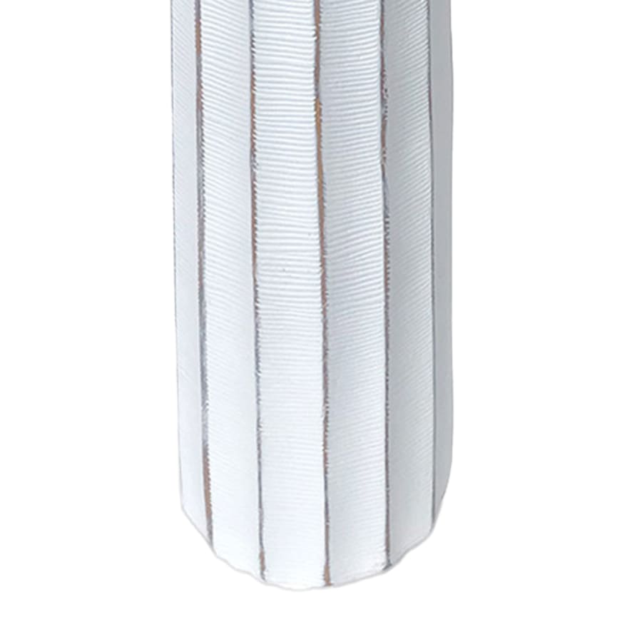 Vase soliflor en r&eacute;sine blanc H50 cm