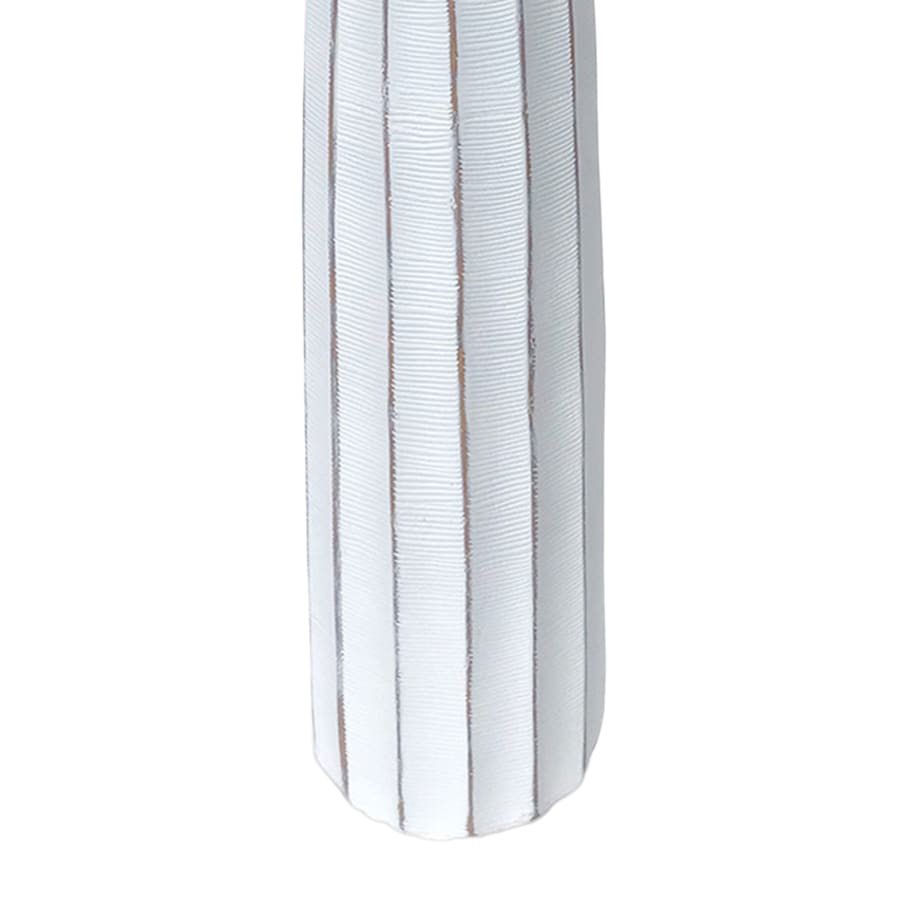 Vase soliflor en r&eacute;sine blanc H76 cm