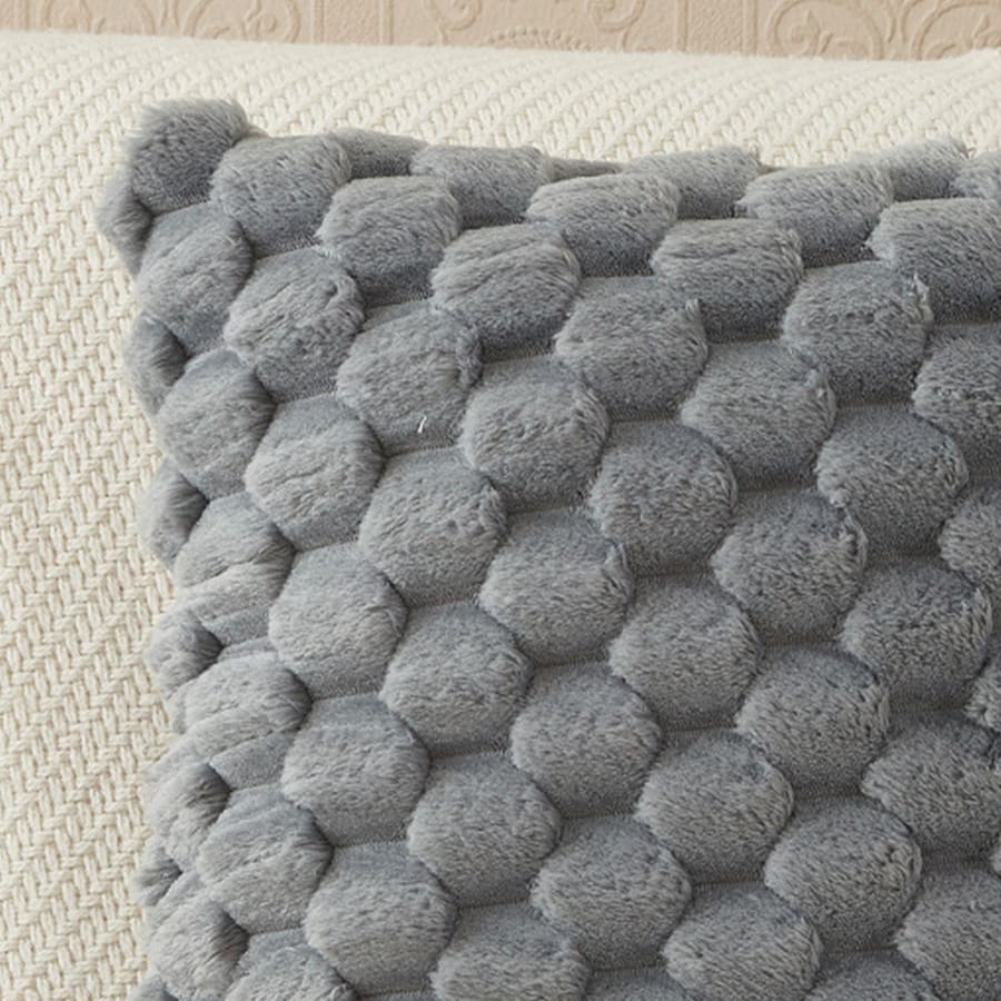 Coussin carré en tissu gris 45x45 cm