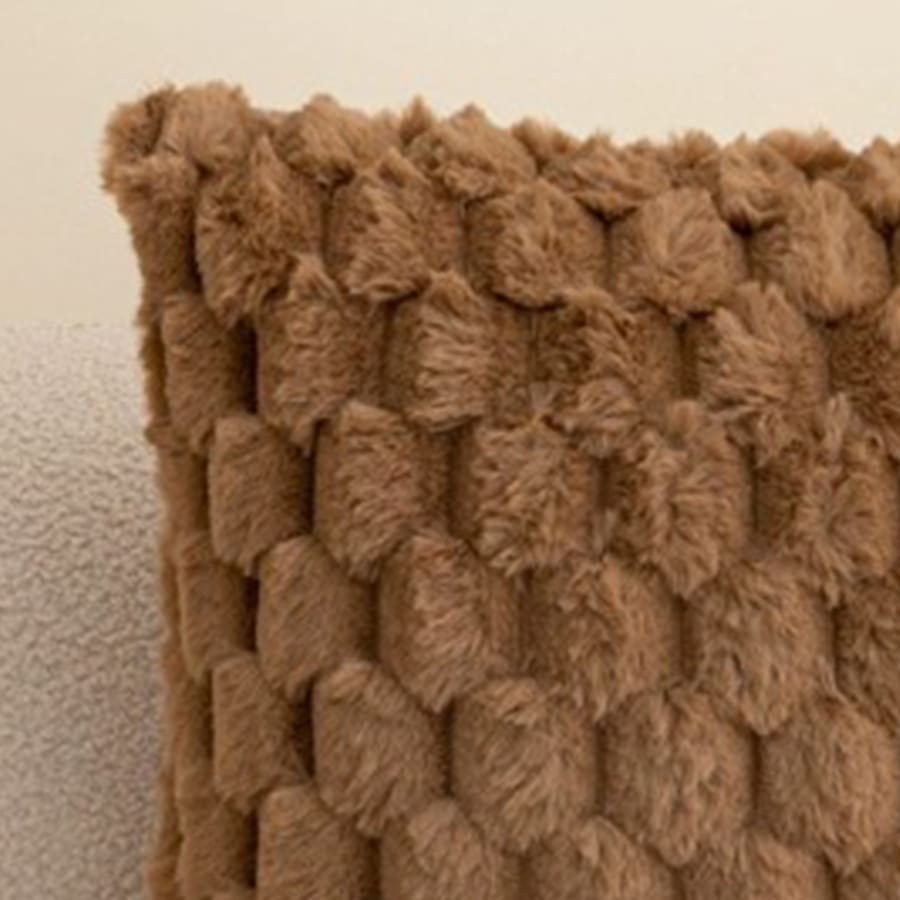 Coussin carré en tissu marron 45x45 cm