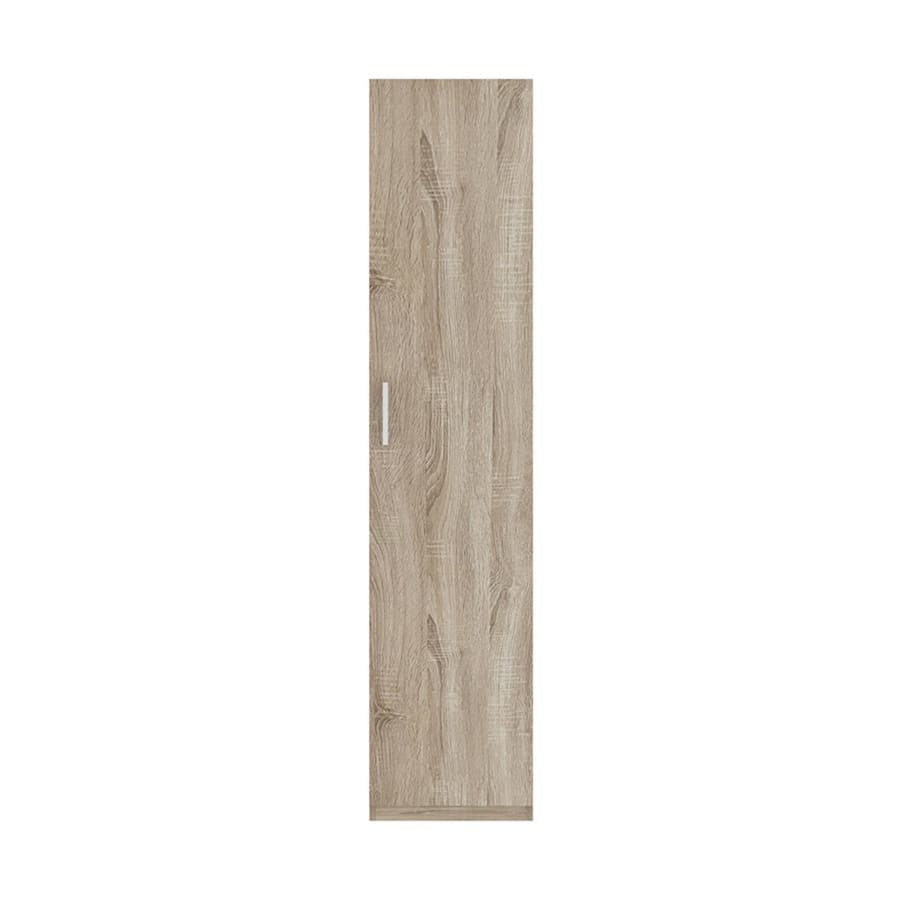 Armoire 1 porte 4 &eacute;tag&egrave;res couleur ch&ecirc;ne clair