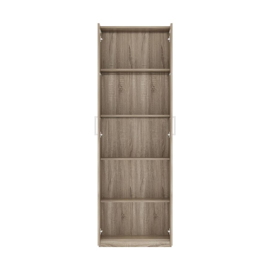Armoire 2 portes 4 &eacute;tag&egrave;res couleur ch&ecirc;ne clair