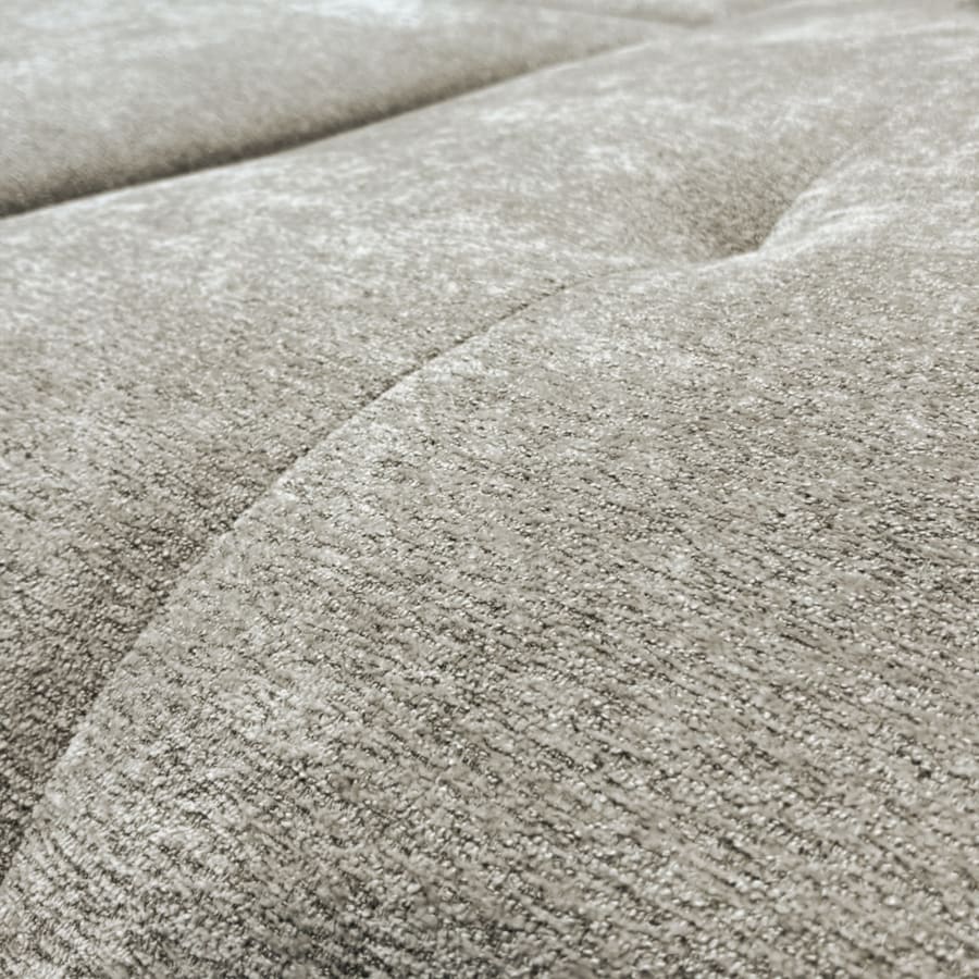 Canapé d'angle convertible en tissu écru - Angle droit