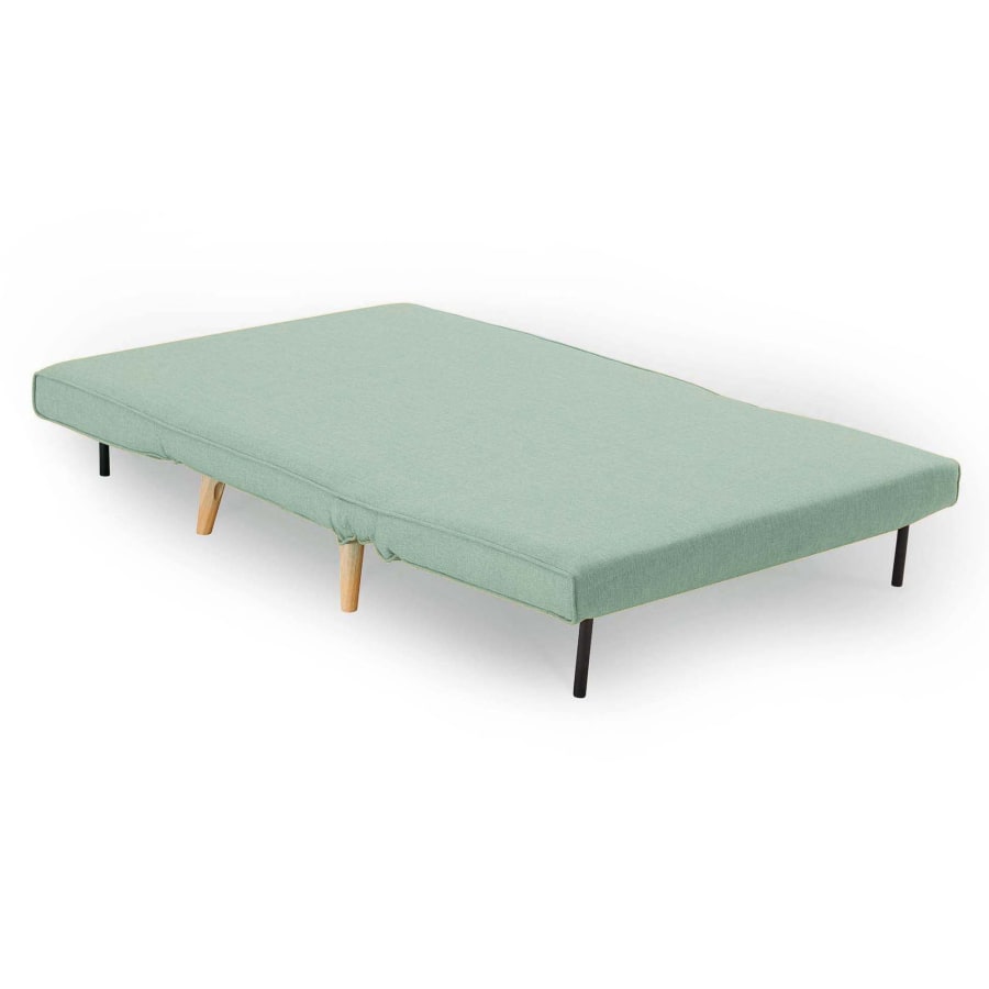 Banquette convertible en tissu vert d'eau 2 places