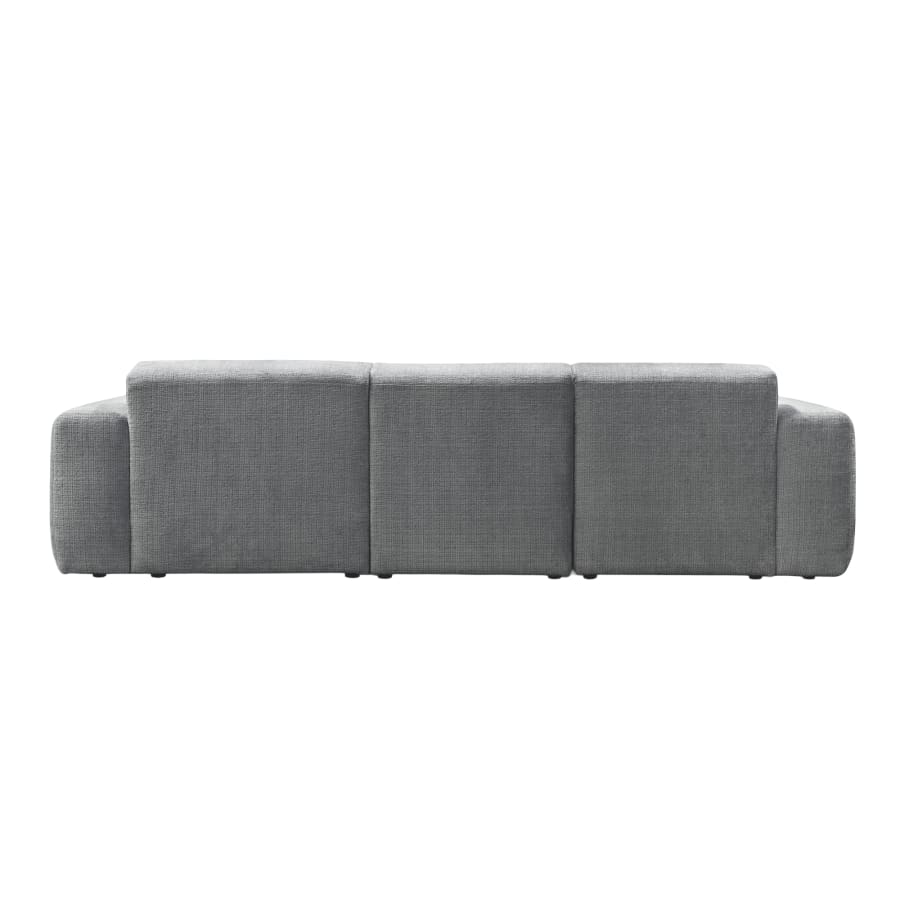 Canapé d'angle en tissu gris - Angle droit