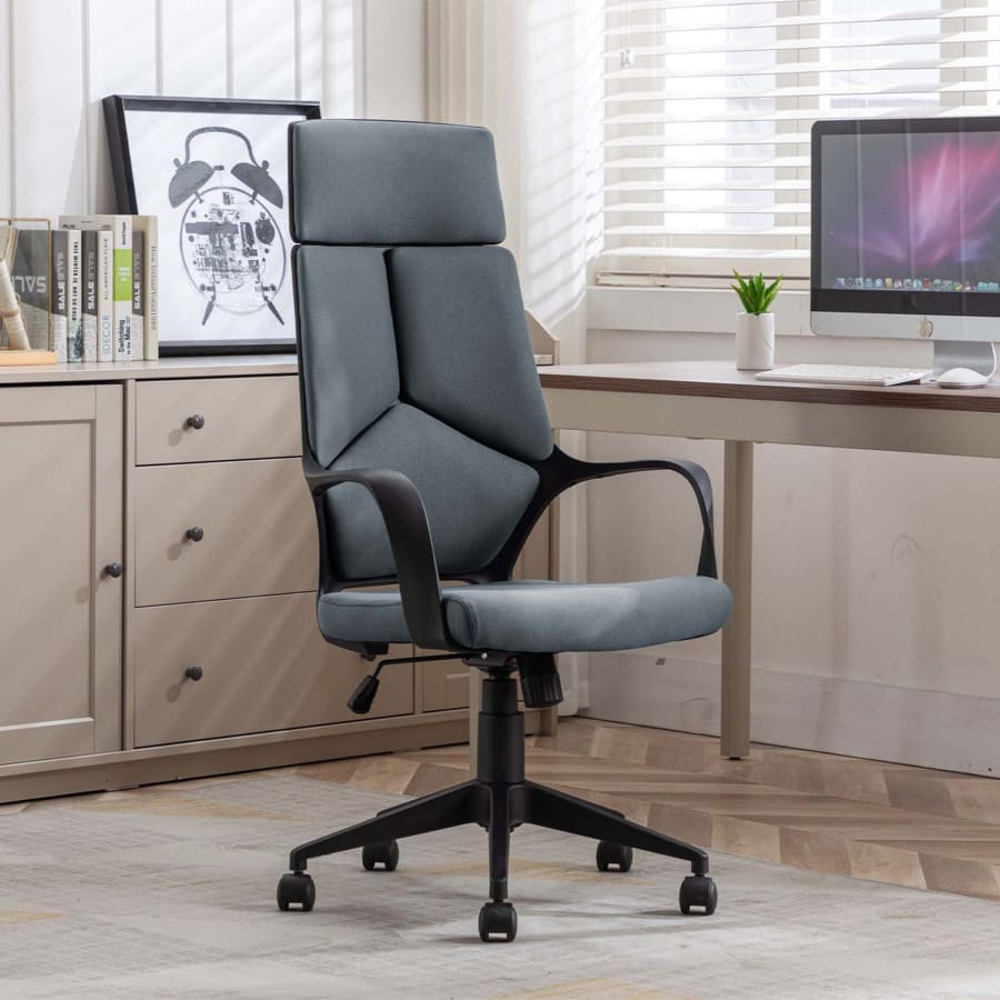 Fauteuil de bureau en tissu gris