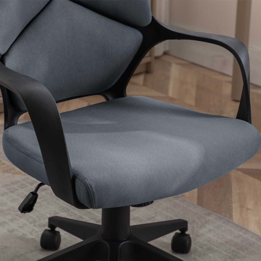 Fauteuil de bureau en tissu gris