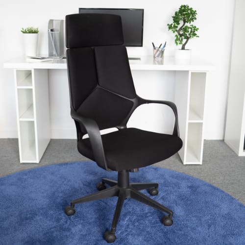 Fauteuil de bureau en tissu noir