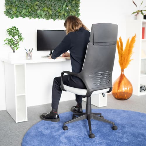 Fauteuil de bureau en tissu noir