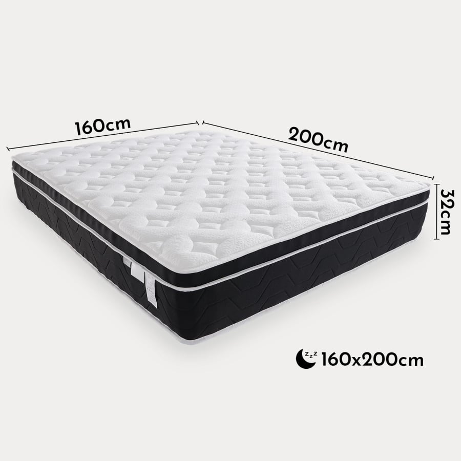 Matelas ressorts ensach&eacute;s 160x200 cm &eacute;paisseur 32 cm
