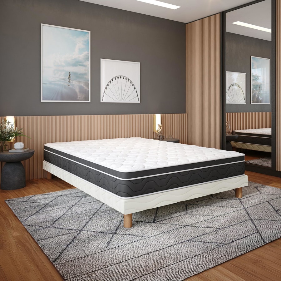 Matelas ressorts ensach&eacute;s 160x200 cm &eacute;paisseur 32 cm