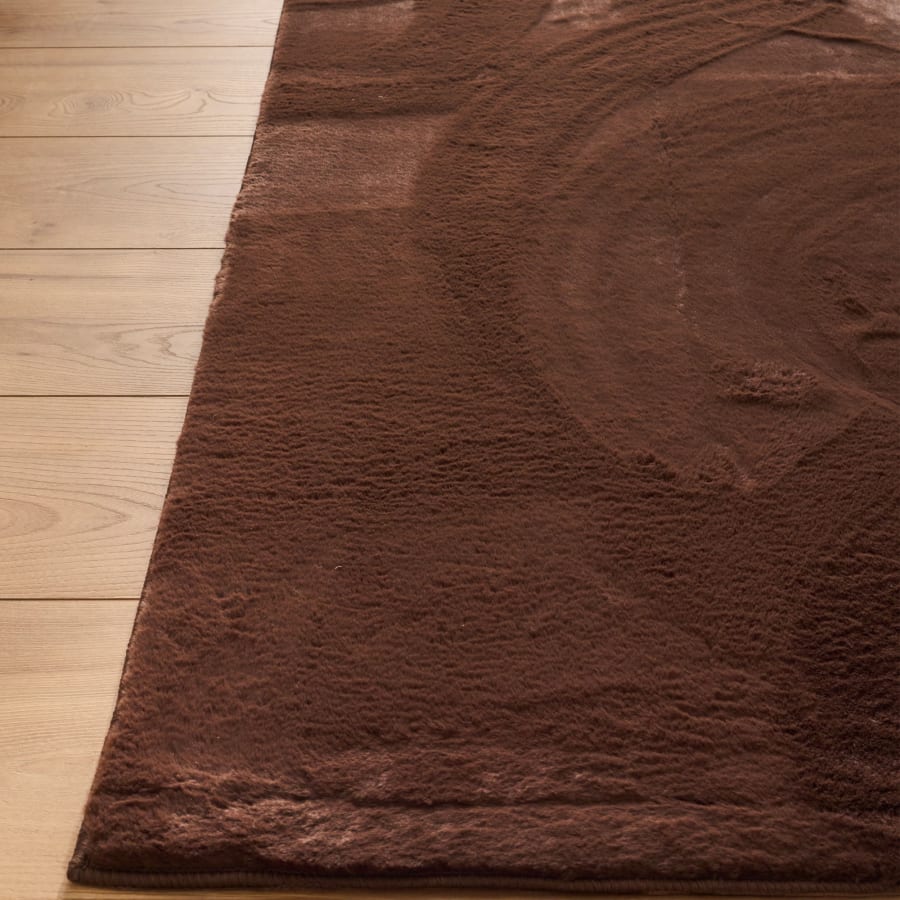 Tapis en tissu doux marron - 160x230 cm