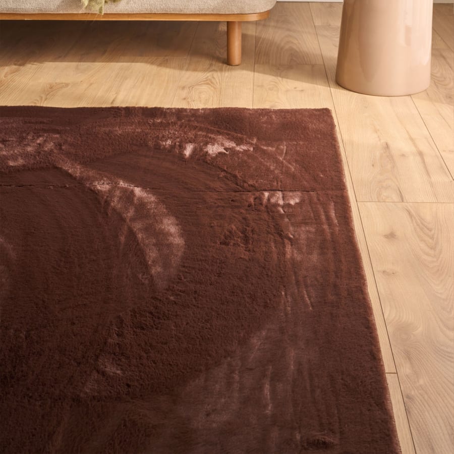 Tapis en tissu doux marron - 160x230 cm